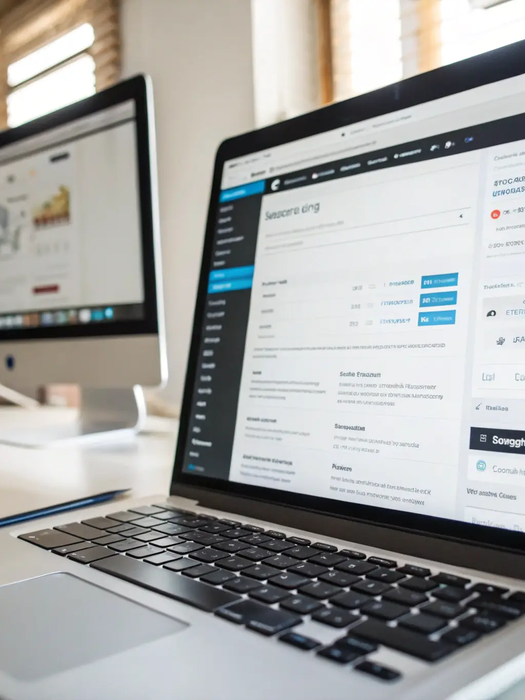A focused shot of the WordPress dashboard interface, highlighting the theme customization options, with a hand hovering over the 'Customize' button.